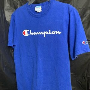 Vintage blue bar tag champion t-shirt